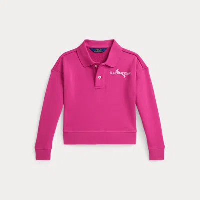 Polo Ralph Lauren Kids' Ralph Lauren Polo Team Terry Polo Sweatshirt In Pink