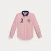 Polo Ralph Lauren Ralph Lauren Pony Crest Striped Poplin Shirt In Red