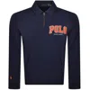 POLO RALPH LAUREN RALPH LAUREN QUARTER ZIP SWEATSHIRT NAVY
