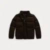 Polo Ralph Lauren Corduroy Puffer Jacket In Black