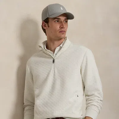 Polo Ralph Lauren Ralph Lauren Quilted Double-knit Mockneck Sweatshirt In Neutral