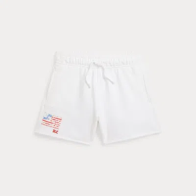 Polo Ralph Lauren Kids' Ralph Lauren Raw-hem Terry Flag Short In White