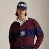 Polo Ralph Lauren Ralph Lauren Relaxed Fit Crest Rugby Sweatshirt In Burgundy