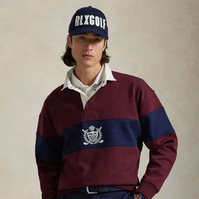 Polo Ralph Lauren Ralph Lauren Relaxed Fit Crest Rugby Sweatshirt In Burgundy