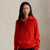 Polo Ralph Lauren Ralph Lauren Rib-knit Cashmere Half-zip Sweater In Red