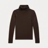 Polo Ralph Lauren Kids' Ralph Lauren Ribbed Cotton-modal Turtleneck In Brown