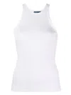 Polo Ralph Lauren Ralph Lauren Ribbed Cotton Tank Top In White