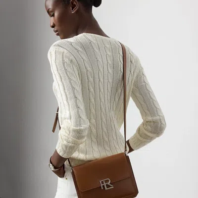 Polo Ralph Lauren Rl 888 Flap Leather Crossbody Bag In Rl Gold