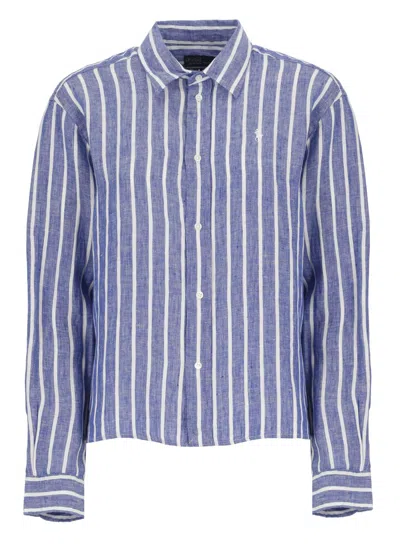 POLO RALPH LAUREN POLO RALPH LAUREN WIDE AND SHORT VICHY LINEN SHIRT