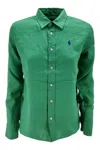 Polo Ralph Lauren Classic-fit Linen Shirt With Embroidered Detail