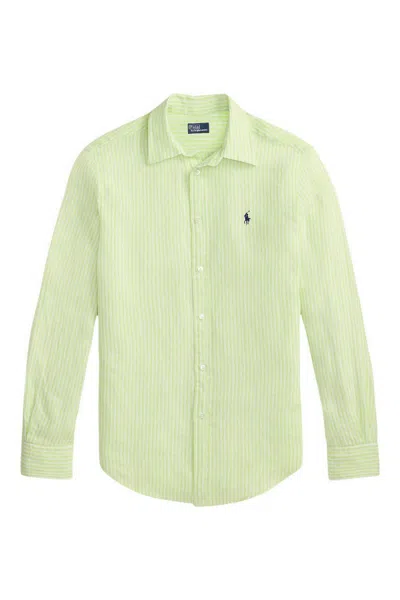 Polo Ralph Lauren Ralph Lauren Shirts Lime/white In Giallo