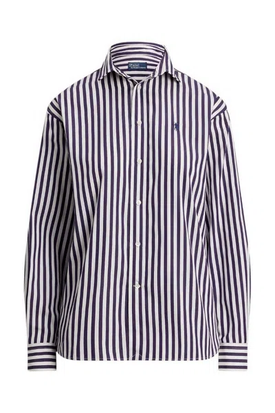 Polo Ralph Lauren Ralph Lauren Shirts Violet/pink In Viola/bianco Viola