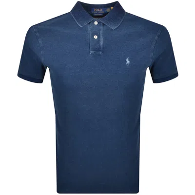 Polo Ralph Lauren Ralph Lauren Short Sleeved Knit Polo T Shirt Blue