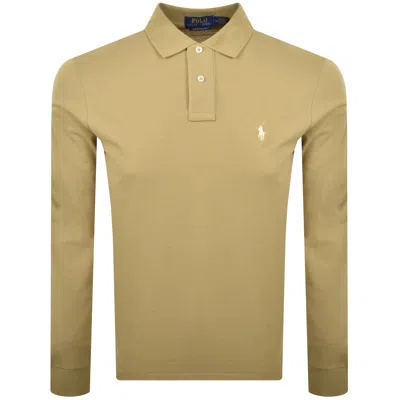 Polo Ralph Lauren Ralph Lauren Slim Fit Polo T Shirt Tan In Brown
