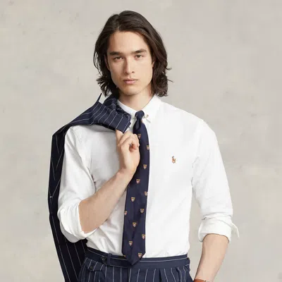 Polo Ralph Lauren Ralph Lauren Slim Fit Stretch Oxford Shirt In White