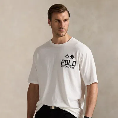 Polo Ralph Lauren Ralph Lauren Slub Jersey Graphic T-shirt In White