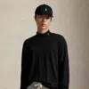 Polo Ralph Lauren Soft Cotton Mockneck Shirt In Polo Black