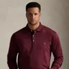 Polo Ralph Lauren Pima Cotton Long-sleeve Polo Shirt In Burgundy