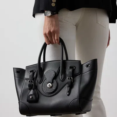 Polo Ralph Lauren Nappa Leather Soft Ricky 27 In Black