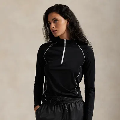 Polo Ralph Lauren Ralph Lauren Stretch-jersey Quarter-zip In Black