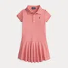 Polo Ralph Lauren Kids' Ralph Lauren Stretch Mesh Polo Dress In Pink