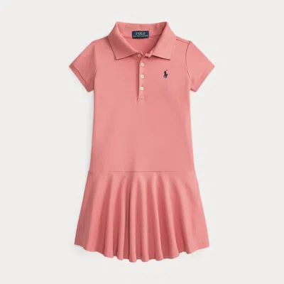 Polo Ralph Lauren Kids' Ralph Lauren Stretch Mesh Polo Dress In Pink
