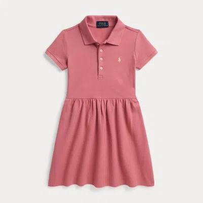 Polo Ralph Lauren Kids' Ralph Lauren Stretch Mesh Polo Dress In Pink