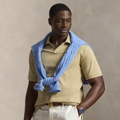 Polo Ralph Lauren Ralph Lauren Stretch Mesh Polo Shirt In Brown