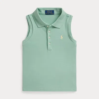 Polo Ralph Lauren Kids' Ralph Lauren Stretch Mesh Sleeveless Polo Shirt In Green