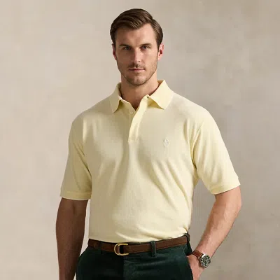 Polo Ralph Lauren Ralph Lauren Stretch Oxford Mesh Polo Shirt In Neutral