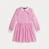 Polo Ralph Lauren Ralph Lauren Striped Cotton Poplin Shirtdress In Pink
