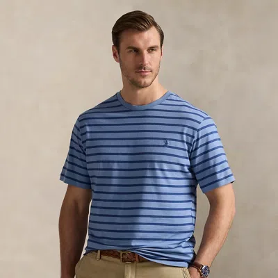 Polo Ralph Lauren Ralph Lauren Striped Jersey Crewneck T-shirt In Blue