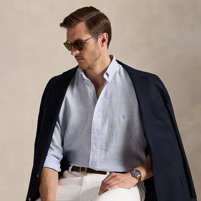Polo Ralph Lauren Ralph Lauren Striped Linen Shirt In Blue