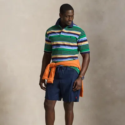 Polo Ralph Lauren Ralph Lauren Striped Mesh Polo Shirt In Green