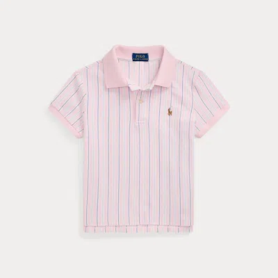 POLO RALPH LAUREN RALPH LAUREN STRIPED OXFORD MESH BOXY POLO SHIRT