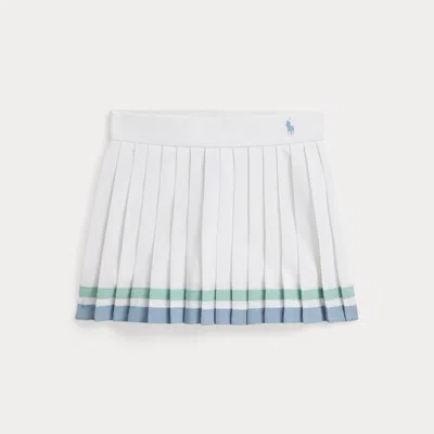 Polo Ralph Lauren Kids' Ralph Lauren Striped Pleated Skort In White