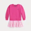 Polo Ralph Lauren Ralph Lauren Striped-skirt Loopback Fleece Dress In Pink