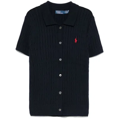 Polo Ralph Lauren Cable-knit Cotton Cardigan In Blue