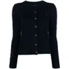 Polo Ralph Lauren Polo Pony Cable-knit Cardigan In Blue