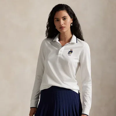 Polo Ralph Lauren Ralph Lauren Tailored Fit Polo Bear Jersey Polo Shirt In White