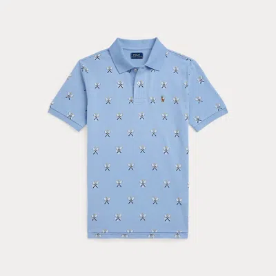 Polo Ralph Lauren Kids' Ralph Lauren Tennis-print Cotton Mesh Polo Shirt