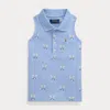 Polo Ralph Lauren Ralph Lauren Tennis-print Mesh Sleeveless Polo Shirt