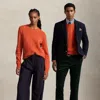 Polo Ralph Lauren The Iconic Cable-knit Cashmere Sweater In Jaffa Orange Heather