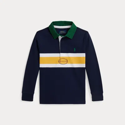 Polo Ralph Lauren Kids' Ralph Lauren The Iconic Rugby Shirt In Blue