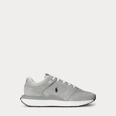 Polo Ralph Lauren Ralph Lauren Train 89 V2 Suede-paneled Sneaker In Gray