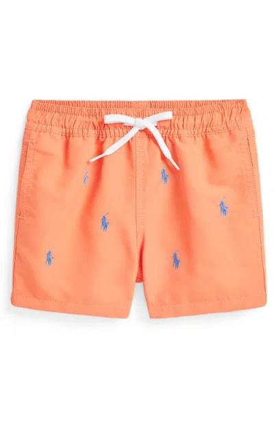 POLO RALPH LAUREN RALPH LAUREN TRAVELER EMBROIDERED POLO PONY SWIM TRUNKS