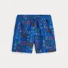 Polo Ralph Lauren Boys 2t-7 Traveler Big Pony Swim Trunks In Blue