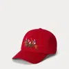 Polo Ralph Lauren Boys 8-20 Triple-pony Cotton Twill Ball Cap In Red