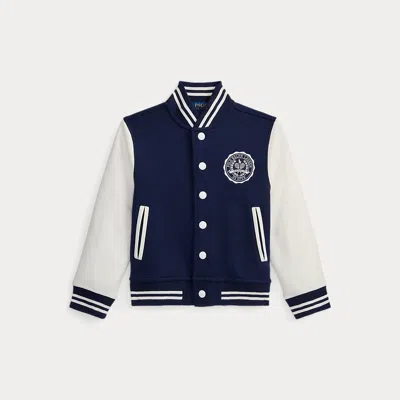 Polo Ralph Lauren Kids' Ralph Lauren Us Open Crest Double-knit Jacket In Blue
