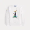 Polo Ralph Lauren Toddler And Little Boys Us Open Polo Bear Fleece Sweatshirt In White